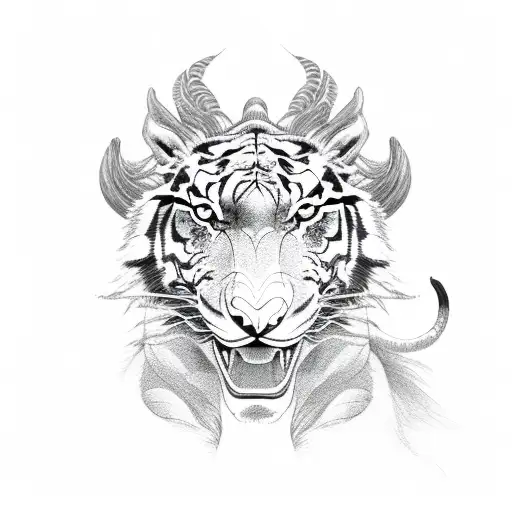 Horse Sheep Tiger And Dragon