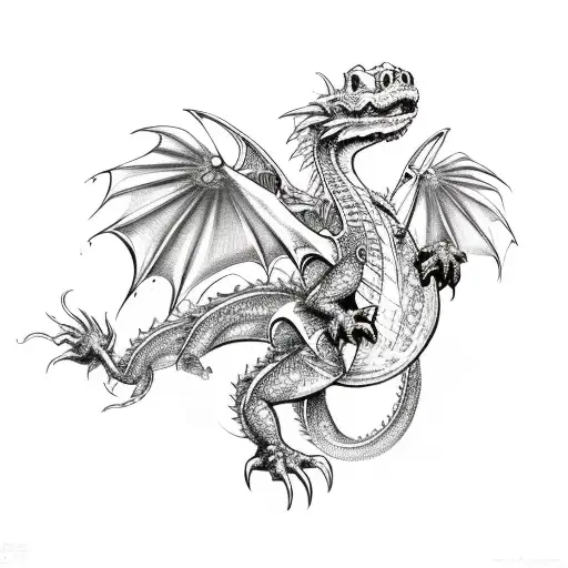 Bubble Bobble Dragon With Chains