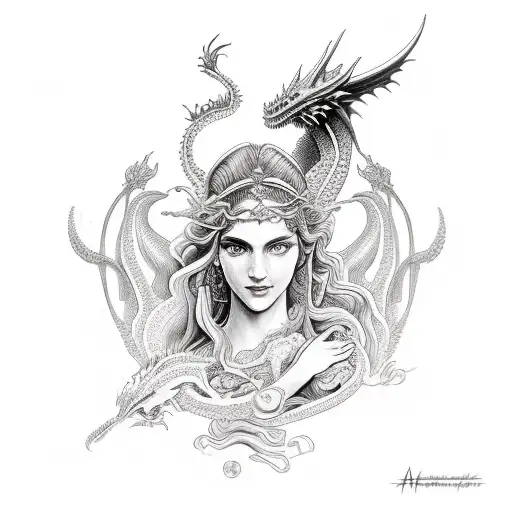 Aphrodite With A Dragon