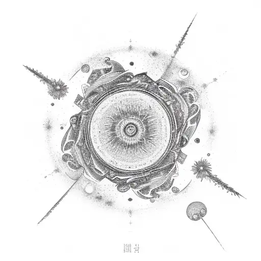 Universe With Floral Ornament