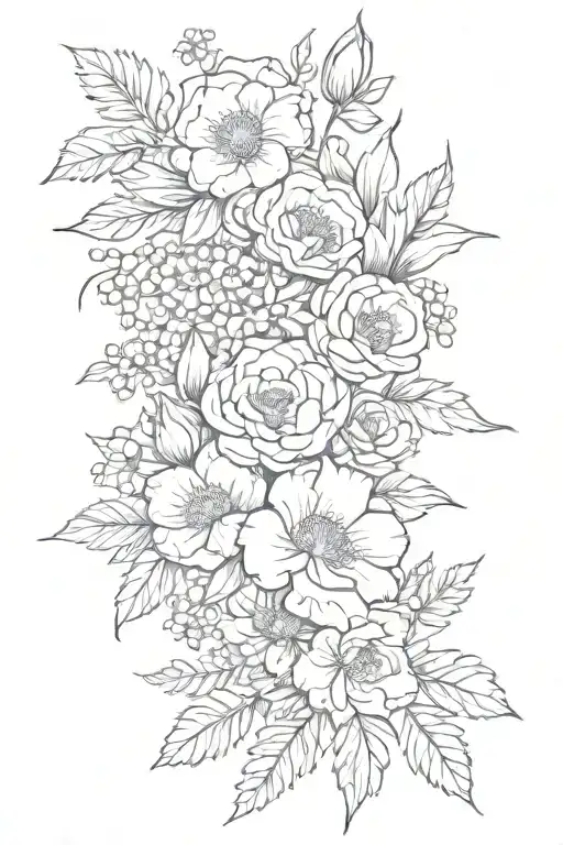 August January November Birth Flower Bouquet