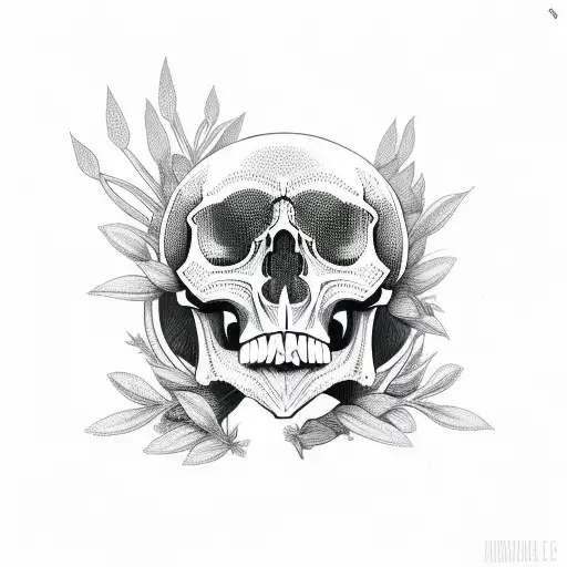 Skull With Plants