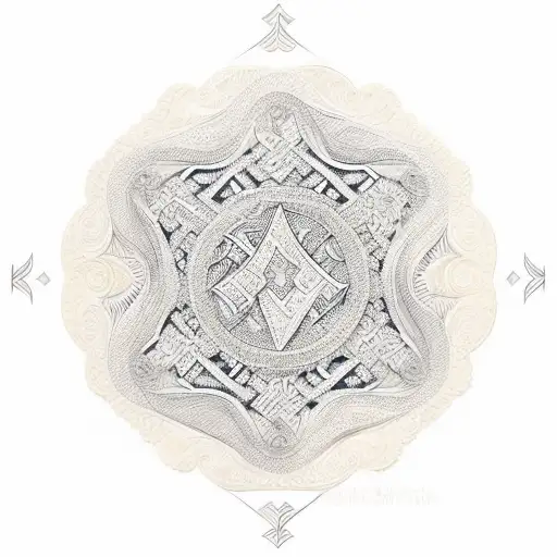 A Stack Of Money With Intricate Patterns And Designs Inspired By Puerto Rican Culture