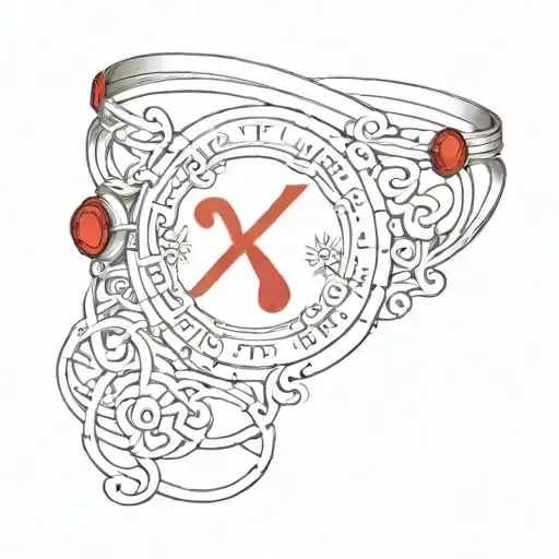 Bracelet With May 28 2018 In Roman Numerals In Red And Small