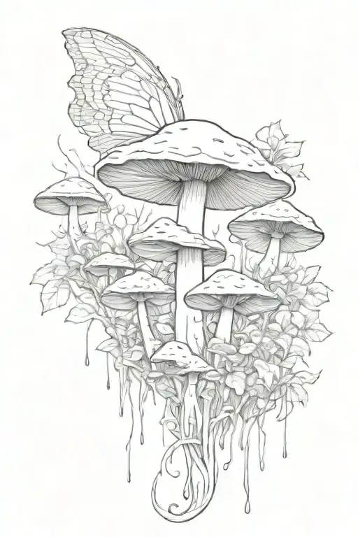Fairy Wings And Mushroom Forest
