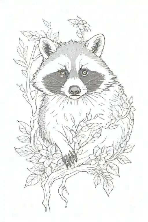 Raccoon And Nature