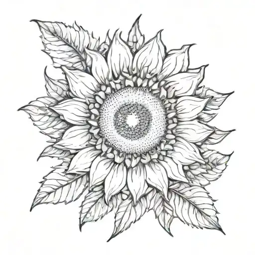 Sunflower Cosmos And Marigold Flowers Growing