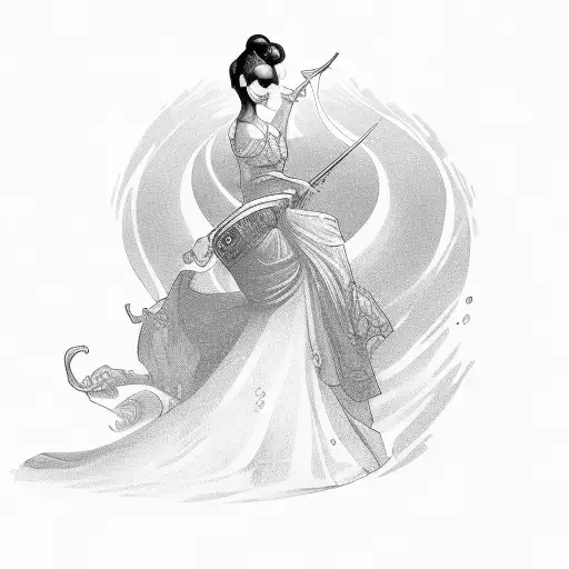 Sexy Lady Silhouette Money