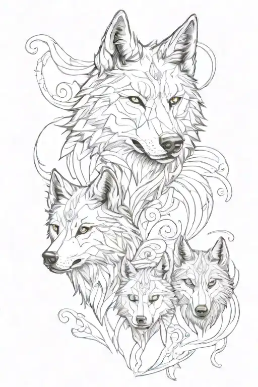 Family Wolf Norse Child