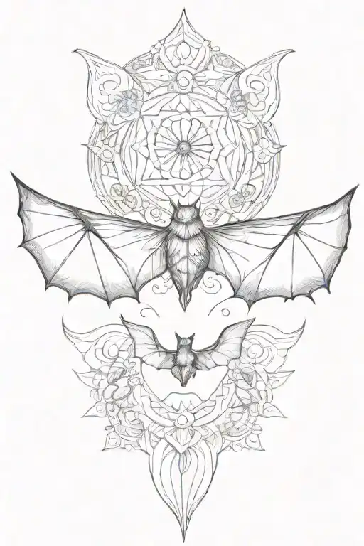 Bat Wings With Mandala