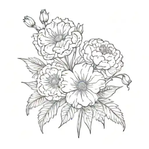 Carnation And Daisy Bouquet