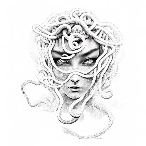 Medusa With Black Eyes