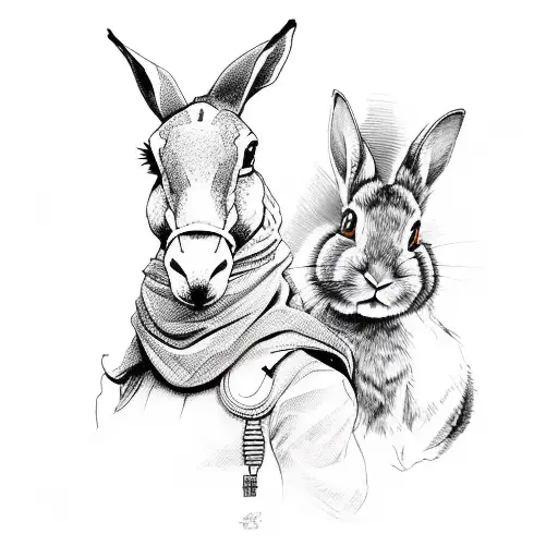 Infinity With Rabbit And Horse