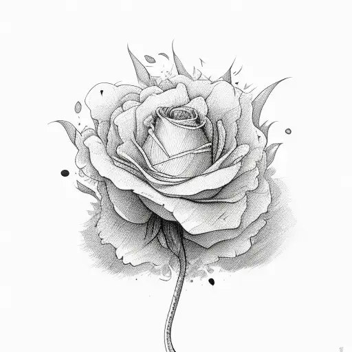 Woman Born From A Flower Wrapped In A Mexican Flag