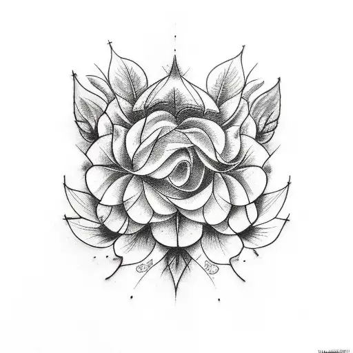 Male Tattoo Of Flowers On The Chest