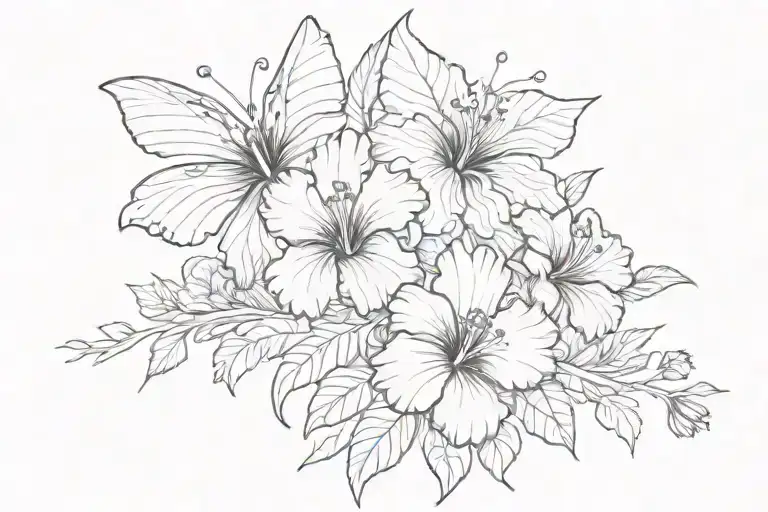 Half Butterfly Hibiscus Solar Pendulum In Background