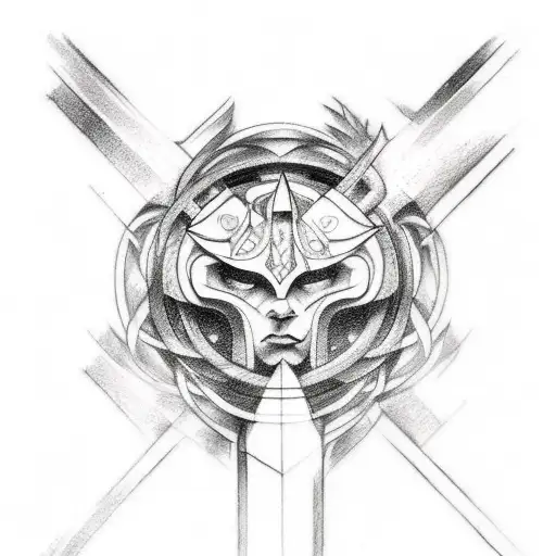 Design A Tattoo That Represents The Fusion Of Technology And Nordic Gods