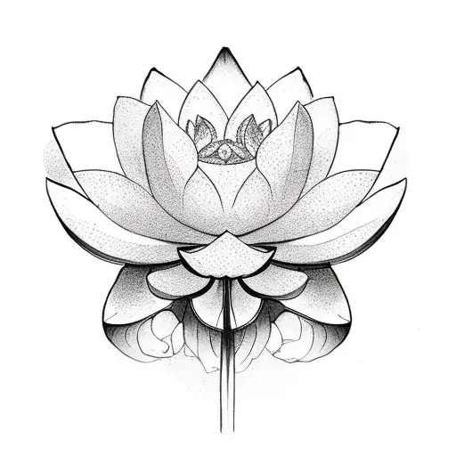 A Beautiful Lotus Flower Growing Out Of A Medical Caduceus