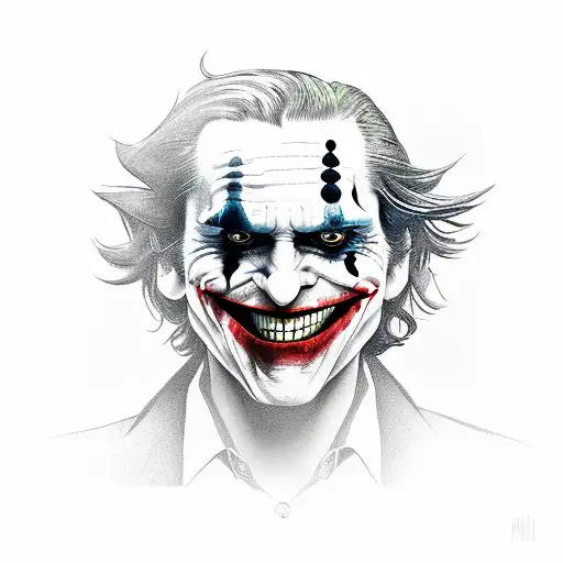 Joker Smiling And Below Him Is 3 Dogs Barking