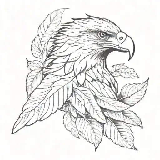 Eagle And Leaf