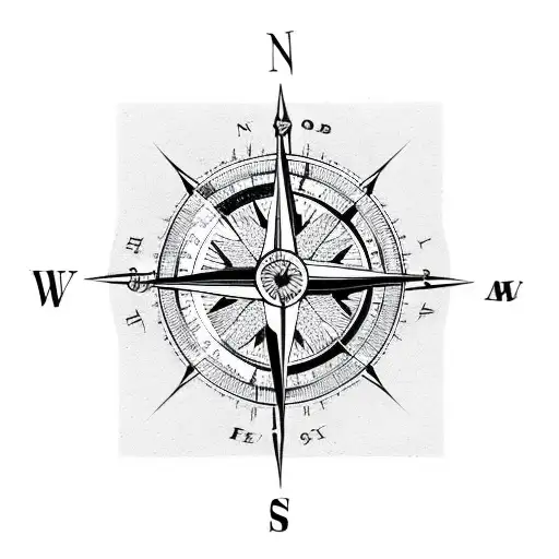 Compass With Arrow And Date