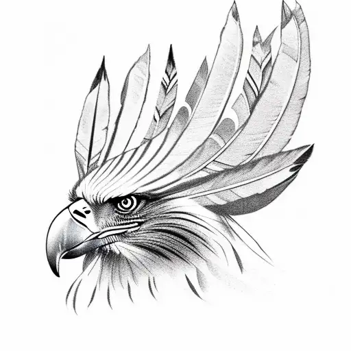 Indigenous Eagle And Sweetgrass