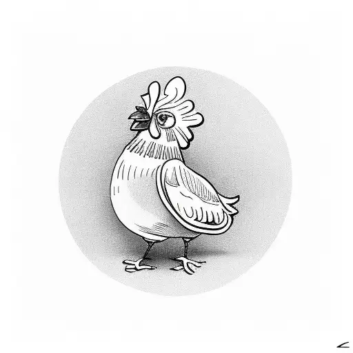 Cartoon Chicken With Glock