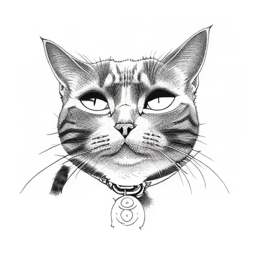 A Cat With A Punk Hairstyle Gazing At The Moon