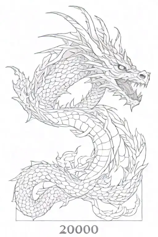 Dragon And 2000 Written Underneath