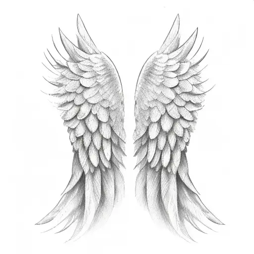 Simple Angel Wings Love Forever