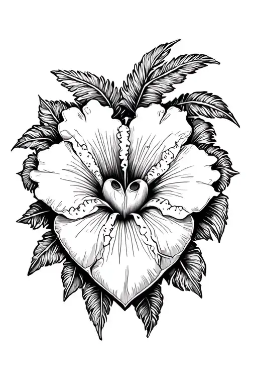 Palm Tree Habiscus Turtle Hearts