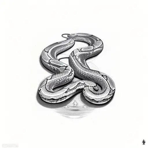 Mystic Snake With Symbols On It
