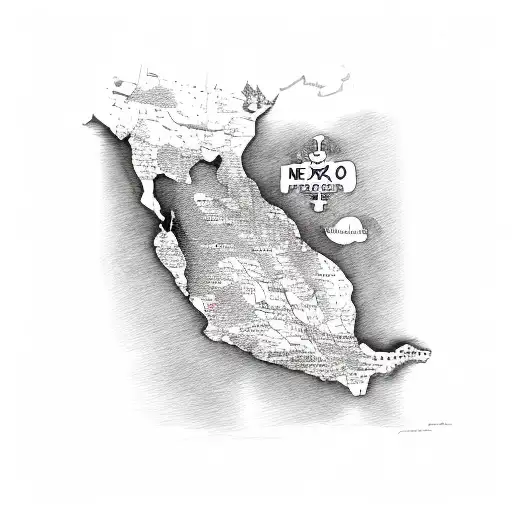 A Map Of Mexico With A Trail Of Paw Prints Leading To Different Famous Landmarks