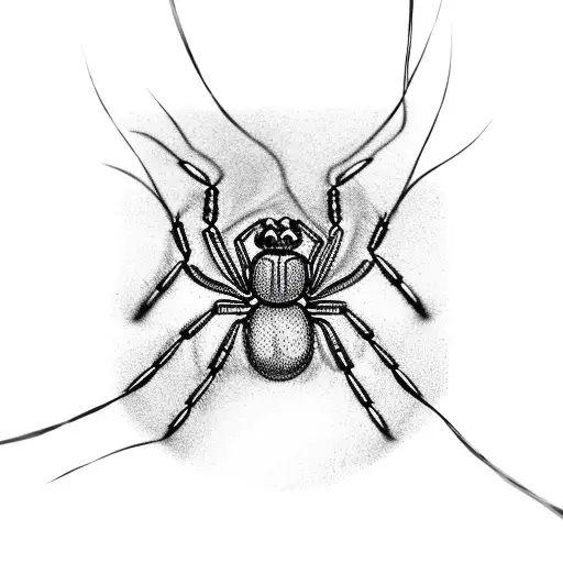 A Black Widow Spider Web Intertwined With Electrical Wires