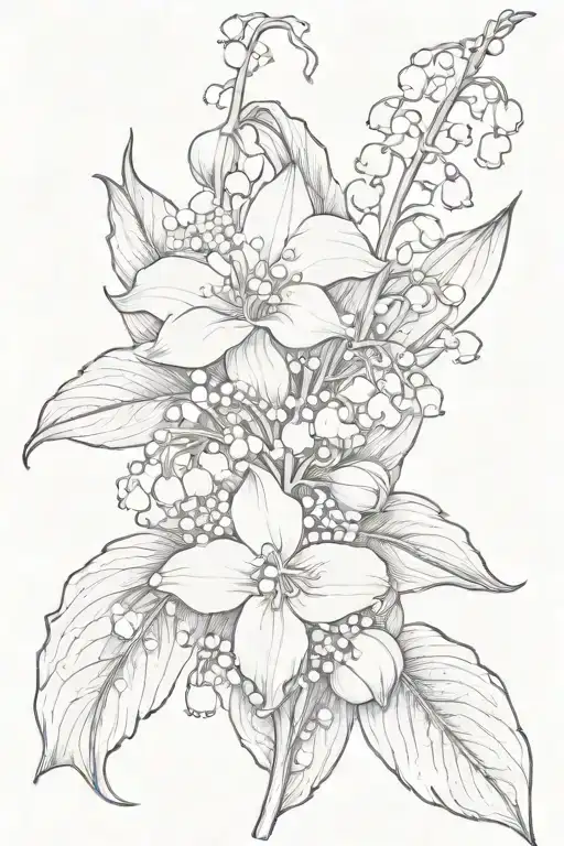 Violet And Lily Of The Valley Flower