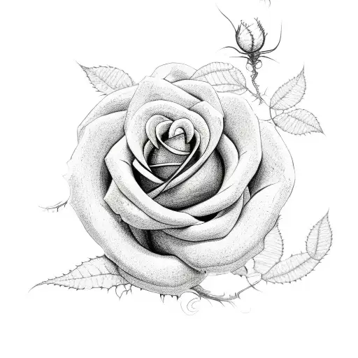 Caduceus With Rose Vines