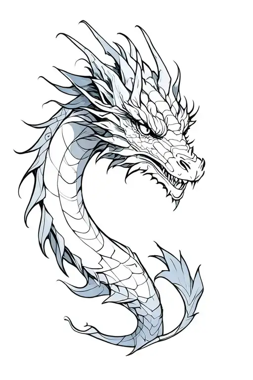 A Female Dragon Tattoo Minimal