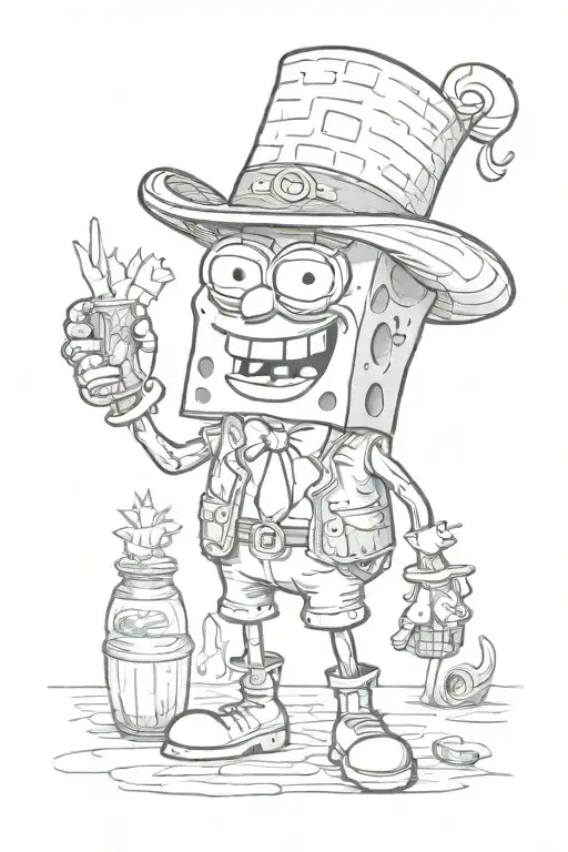 Jason Freeny Spongebob Squarepants Wearing A Cowboy