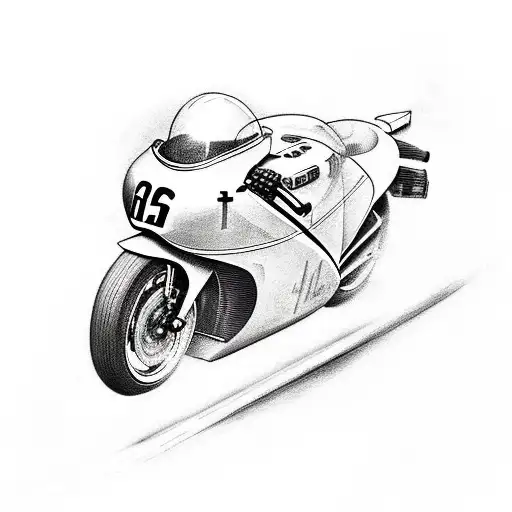 Incorporate A Vintage Car And A Motorcycle Racing Track Into A Captivating Tattoo Design