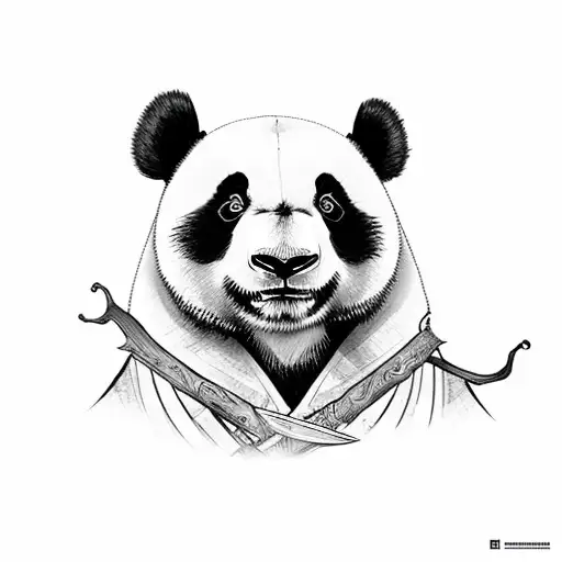 Panda Guerrero Samurai