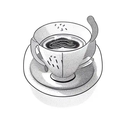 A Minimalist Coffee Cup With A Brain Inside It