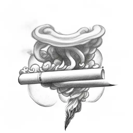 Sigaret Smoke Forming Into A Word Karma