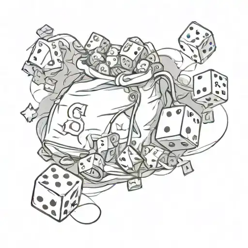 Money Bag And Dice Rolling