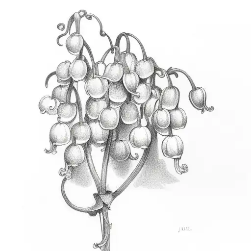 Lily Of The Valley With The Name Joyce In The Steam