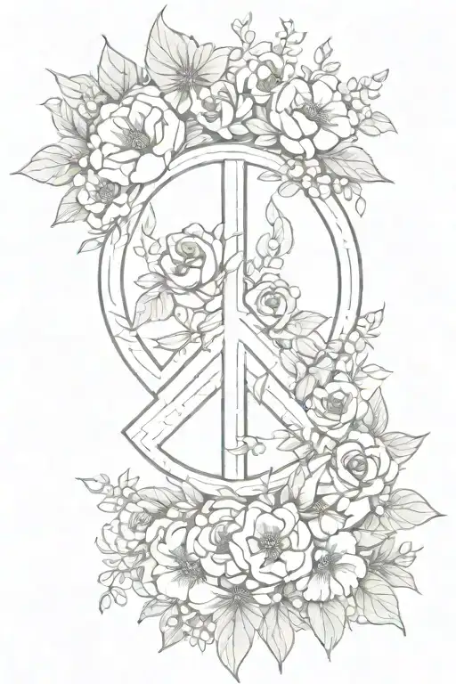 Floral Peace Sign