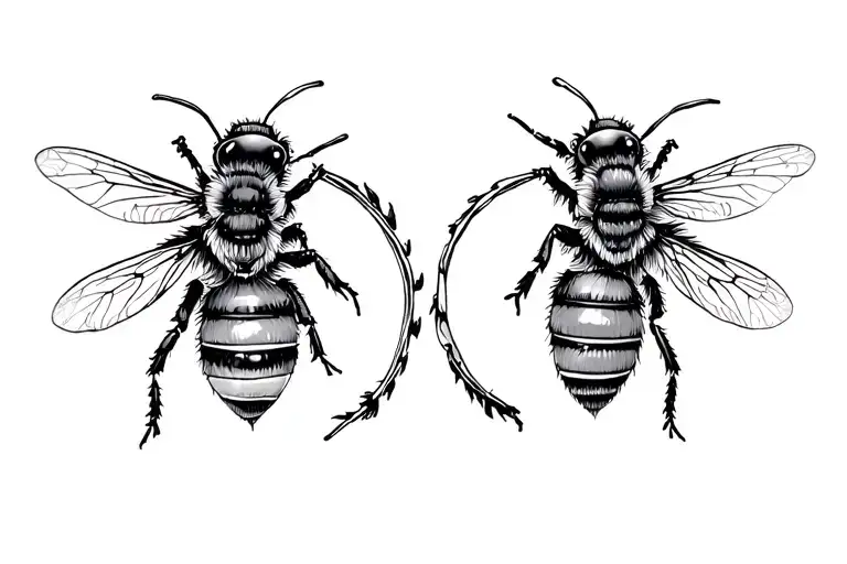 Marriage Ring Bees Pollinating