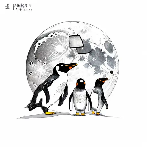 Penguin On The Moon