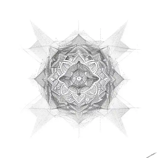 Intricate Geometric Patterns Forming An Abstract Sleeve