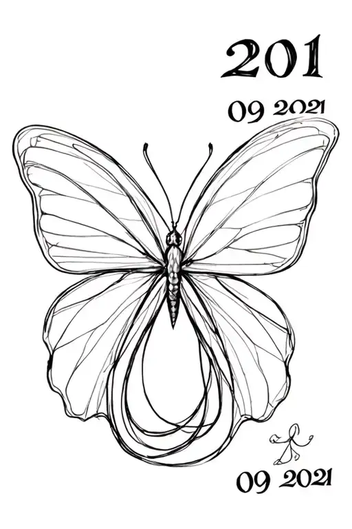 Infinity Symbol Butterfly 21 09 2021 Death Date In Roman Numerals