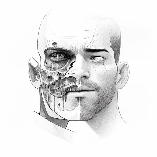 A Guy With One Side Of His Face Being Worried And One Side Being Hopeful